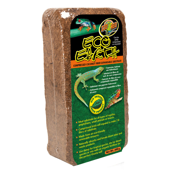 Zoo Med Eco Earth Coconut Fiber Substrate Brown 1 Pack