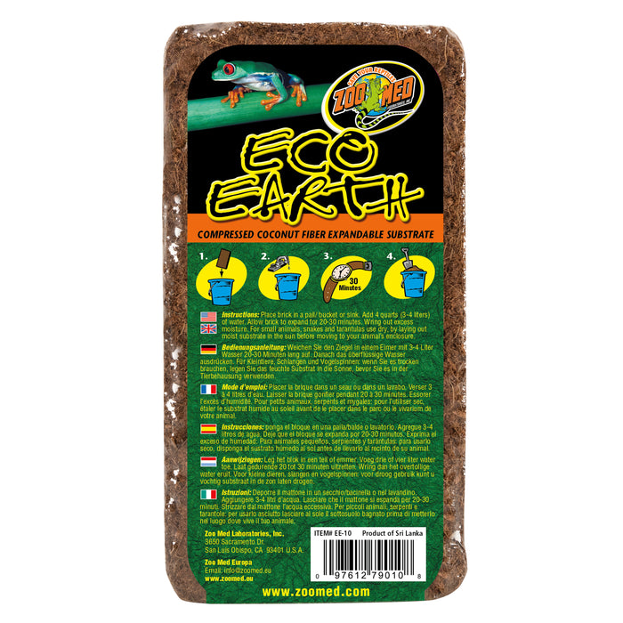 Zoo Med Eco Earth Coconut Fiber Substrate Brown 1 Pack
