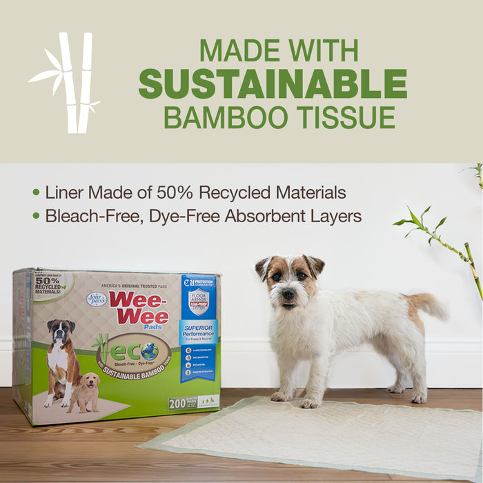 Four Paws Wee-Wee Superior Performance Eco Bamboo Dog Pee Pads 22" x 23" (14 Count)