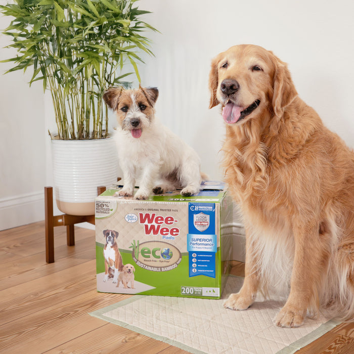 Four Paws Wee-Wee Superior Performance Eco Bamboo Dog Pee Pads 22" x 23" (32 Count)
