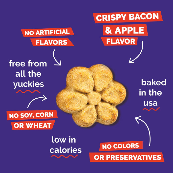 Fruitables Crunchy Baked Dog Treats Crispy Bacon & Apple 7oz