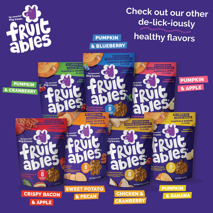 Fruitables Crunchy Baked Dog Treats Pumpkin & Banana 7oz