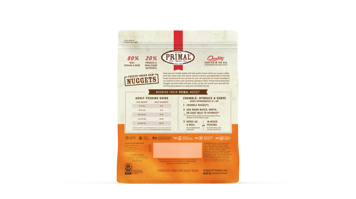 Primal Pet Foods Beef Formula Freeze-Dried Raw Nuggets Dog Food - 3 - Image 13