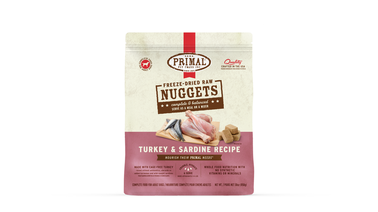 Primal Pet Foods Turkey & Sardine Formula Freeze-Dried Raw Nuggets Dog Food - 1 - Image 12