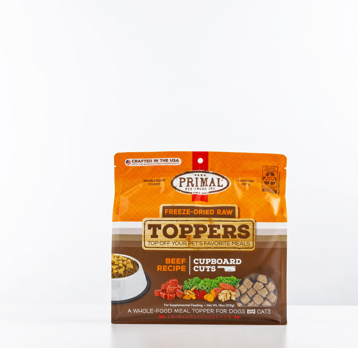 Primal Pet Foods Beef Cupboard Cuts Freeze-Dried Raw Toppers for Cat & Dog - Image 6