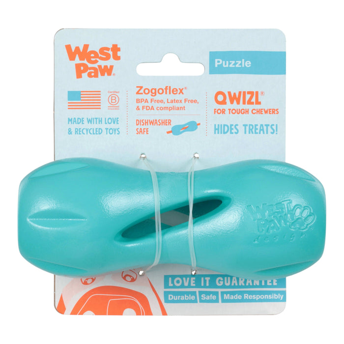 West Paw Qwizl Teal Dog Toy