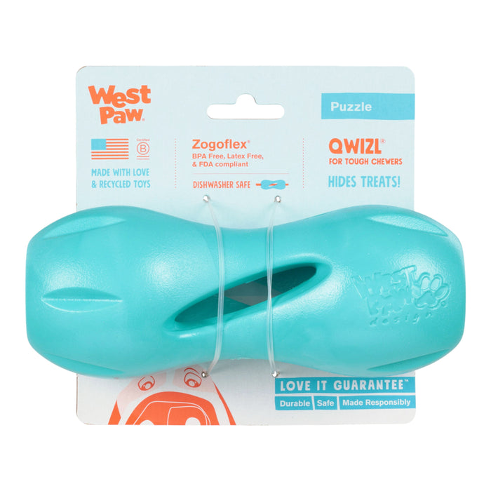 West Paw Qwizl Teal Dog Toy