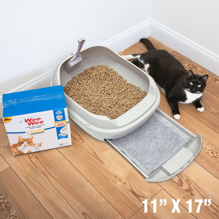 Four Paws Wee-Wee Cat Litter Box System Pads 11" x 17" (10 Count)