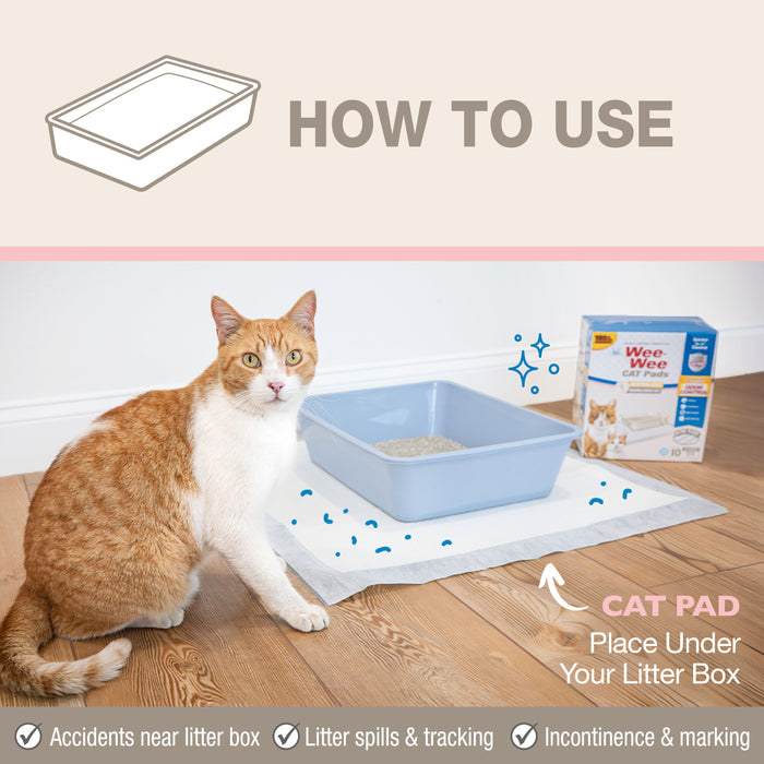 Four Paws Wee-Wee Cat Pads Fresh Scent 28" x 30" (10 Count)