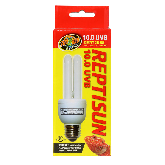 Zoo Med ReptiSun 10.0 UVB Desert Compact Fluorescent Lamp Mini White 13 Watt