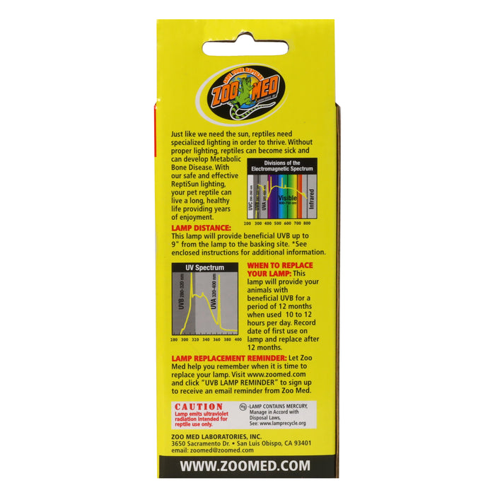Zoo Med ReptiSun 10.0 UVB Desert Compact Fluorescent Lamp Mini White 13 Watt