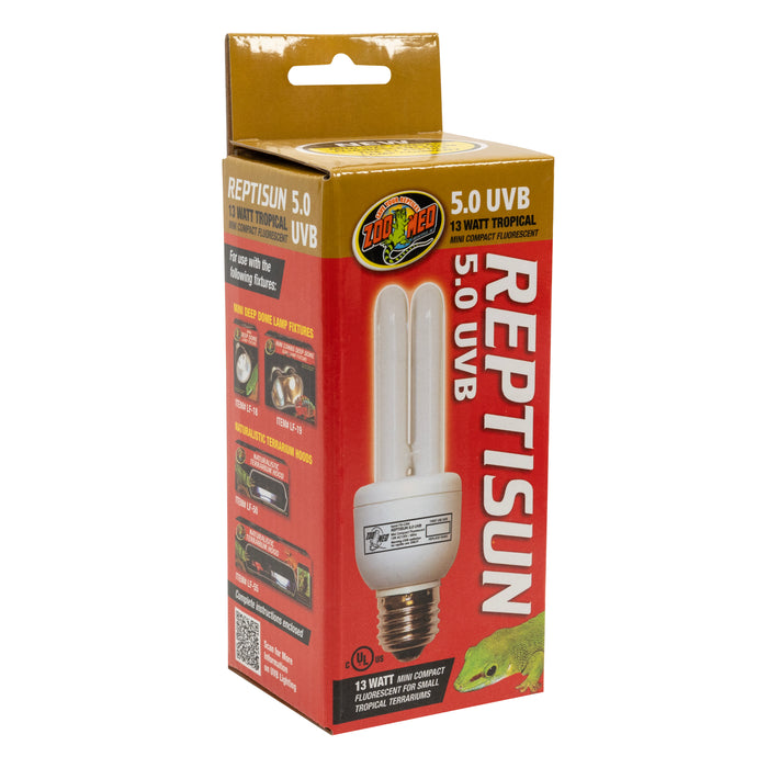 Zoo Med ReptiSun 5.0 UVB Tropical Compact Fluorescent Lamp Mini White 13 Watt