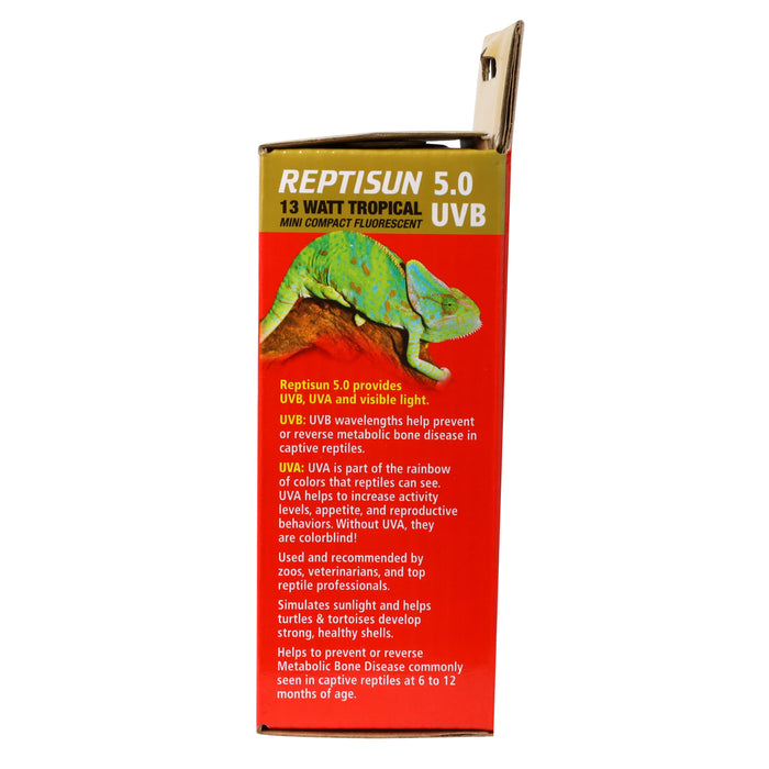Zoo Med ReptiSun 5.0 UVB Tropical Compact Fluorescent Lamp Mini White 13 Watt