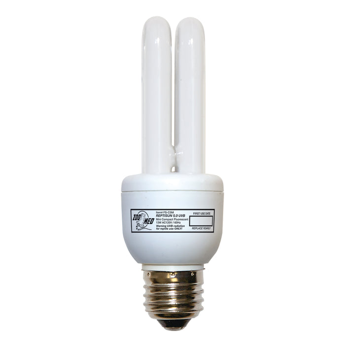 Zoo Med ReptiSun 5.0 UVB Tropical Compact Fluorescent Lamp Mini White 13 Watt