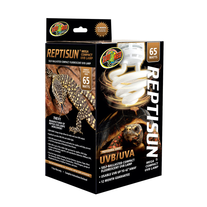 Zoo Med ReptiSun Mega Compact UVB/UVA Lamp 65W