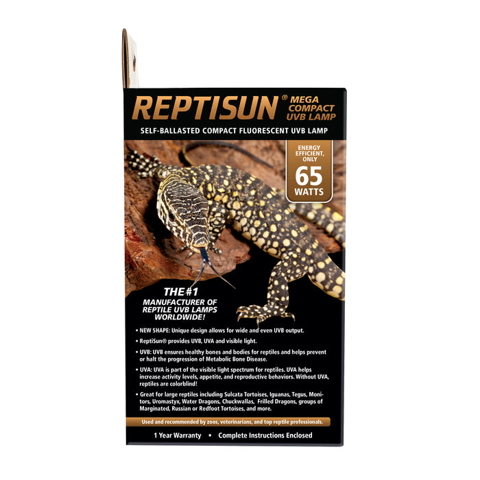 Zoo Med ReptiSun Mega Compact UVB/UVA Lamp 65W