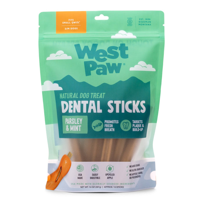 West Paw Natural Dog Treats Dental Sticks Small 14 oz
