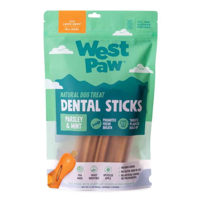 West Paw Natural Dog Treats Dental Sticks Large 14 oz