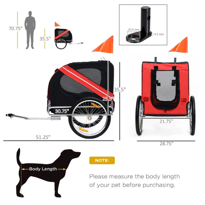 Furr Baby Gifts Bike Trailer Cargo Cart for Dogs and Pets