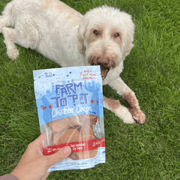 Farm to Pet Chicago Chicken Chips Dog Treats 4 oz