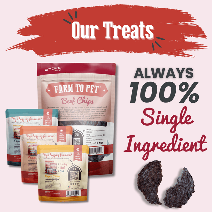 Farm to Pet Puppy Packs 'n Snacks  Single-Ingredient Dog Training Treat Starter Pack