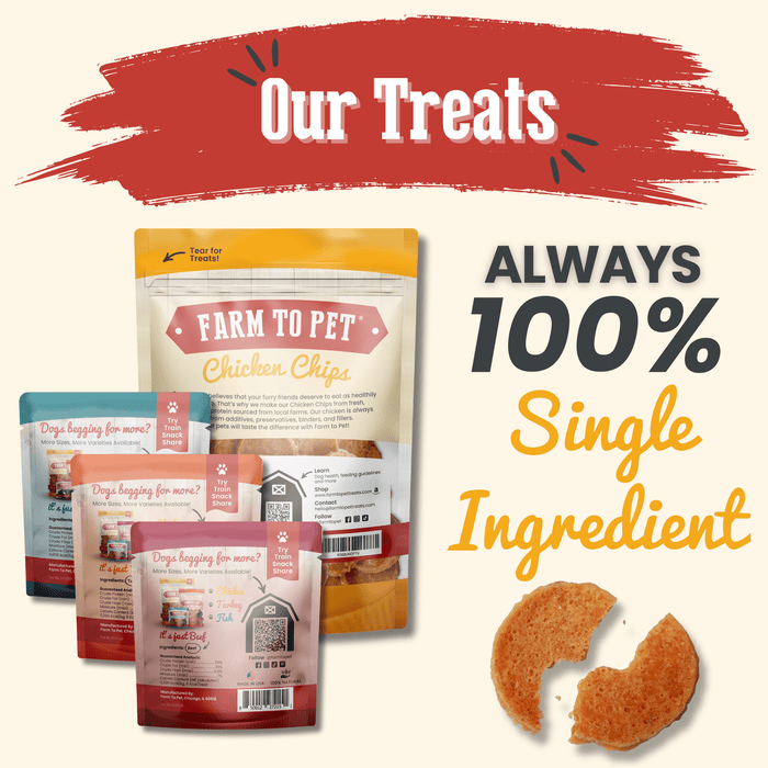 Farm to Pet Puppy Packs 'n Snacks  Single-Ingredient Dog Training Treat Starter Pack
