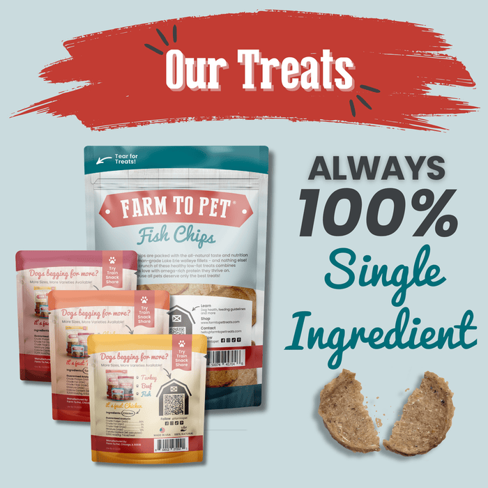 Farm to Pet Puppy Packs 'n Snacks  Single-Ingredient Dog Training Treat Starter Pack