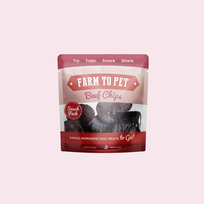 Farm to Pet Beef Chips Snack Pack Training Dog and Cat Treats Bundles