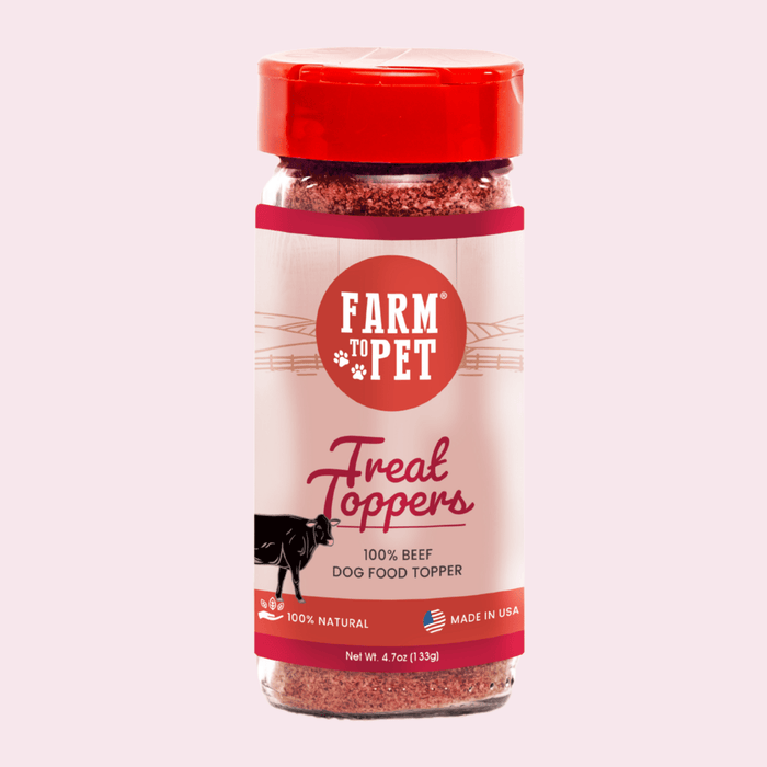 Farm to Pet Treat Topper Beef Dog Powdered Food Topper 4.7 oz
