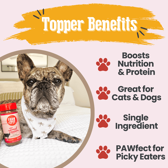 Farm to Pet Treat Topper Beef Dog Powdered Food Topper 4.7 oz