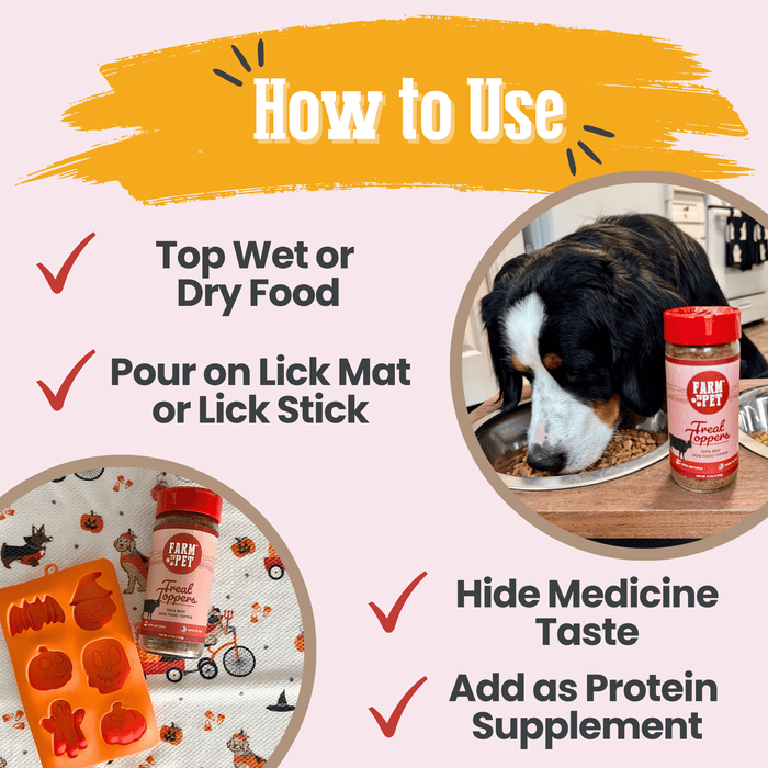 Farm to Pet Treat Topper Beef Dog Powdered Food Topper 4.7 oz