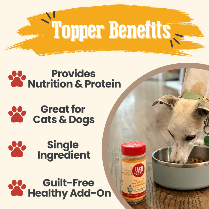 Farm to Pet Treat Topper Chicken Dog and Cat Food Topper 4.2 oz