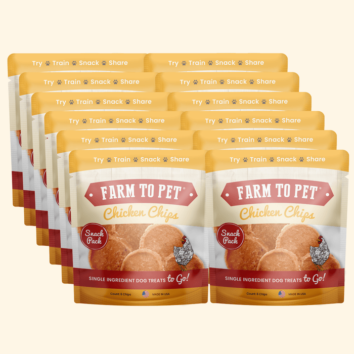 Farm to Pet Chicken Chips Snack Pack Training Dog Treats Bundles
