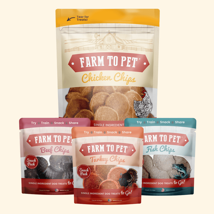 Farm to Pet Puppy Packs 'n Snacks  Single-Ingredient Dog Training Treat Starter Pack
