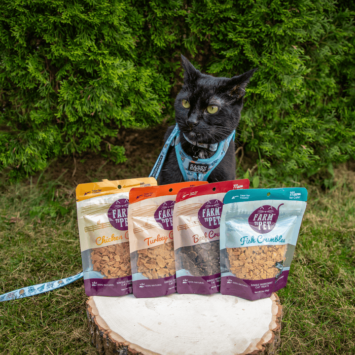 Farm to Pet Beef Crumbles High Protein Cat Treats 3 oz