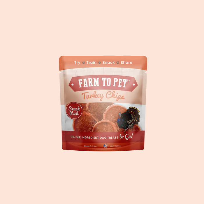 Farm to Pet Turkey Chips Snack Pack Low Allergen Dog and Cat Treats Bundles