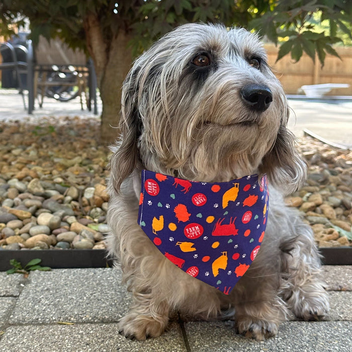 Farm To Pet Tie-on Dog Bandana Adjustable String-tie Bandana for Dogs and Cats