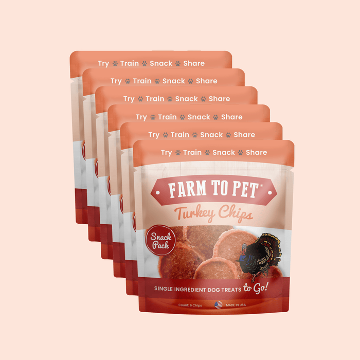 Farm to Pet Turkey Chips Snack Pack Low Allergen Dog and Cat Treats Bundles