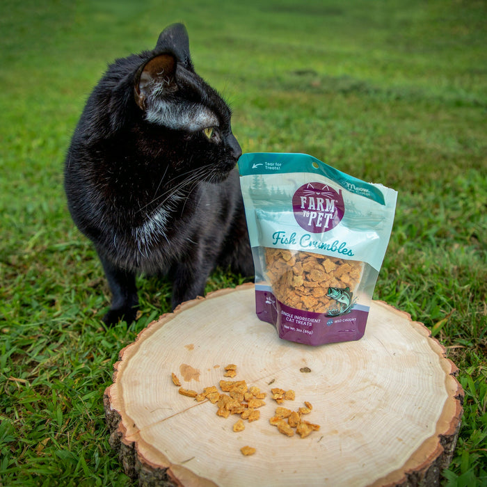 Farm to Pet All-Natural Fish Crumbles Cat Treats 3 oz