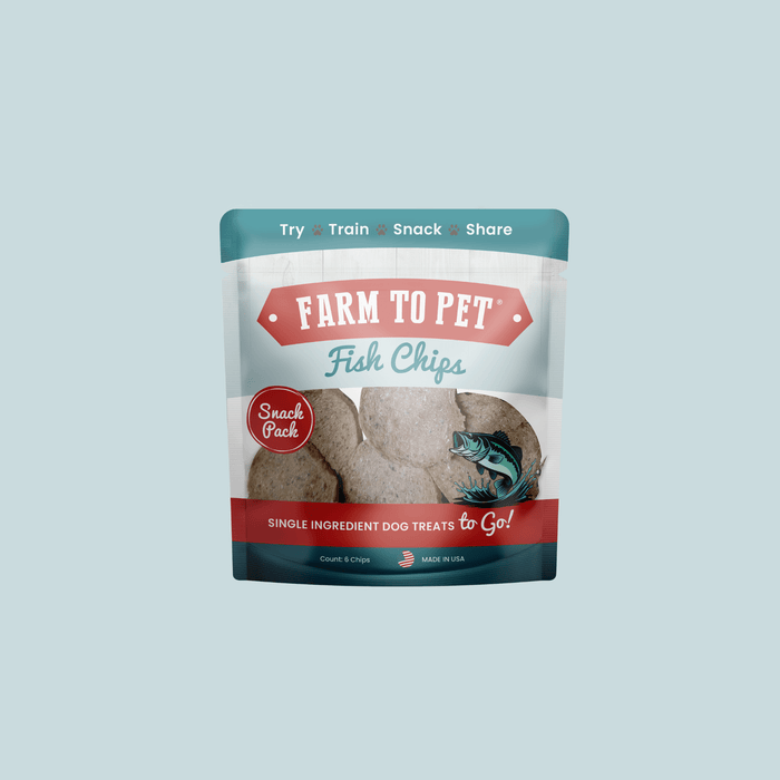 Farm to Pet Fish Chips Dog Treats Snack Pack Bundles