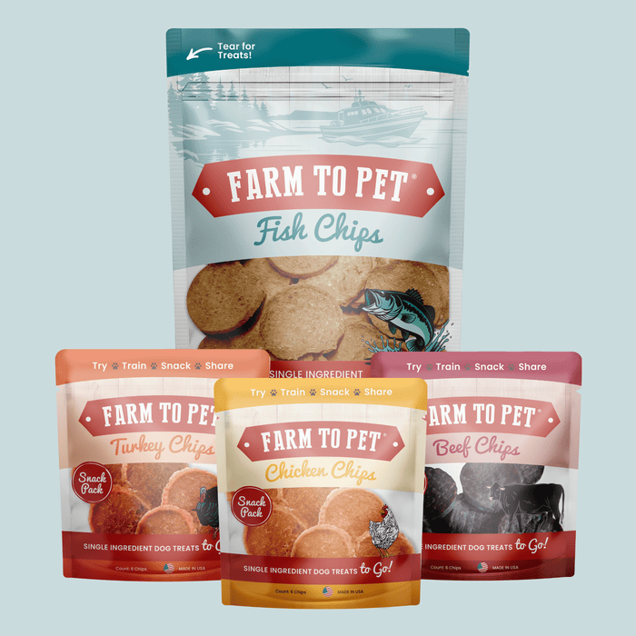 Farm to Pet Puppy Packs 'n Snacks  Single-Ingredient Dog Training Treat Starter Pack