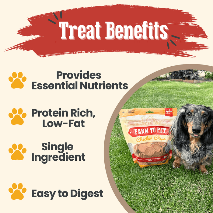 Farm to Pet Chicken Chips All-Natural Single-Ingredient Dog Treats