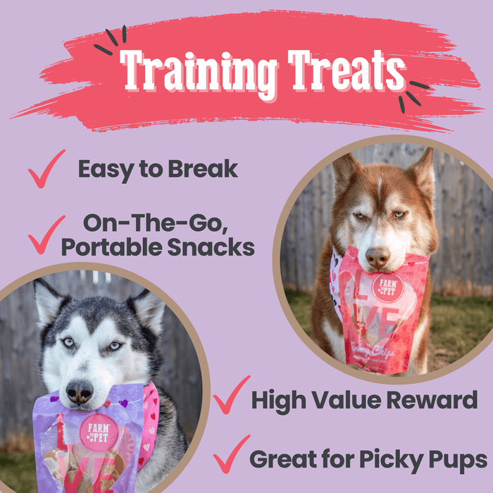 Farm to Pet Poultry Chip Puppy Love Dog Treat Duo
