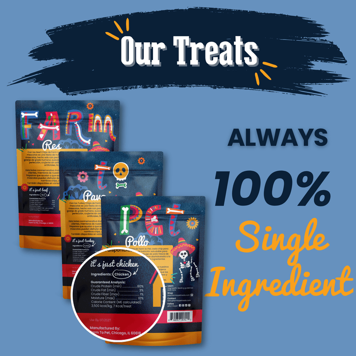 Farm to Pet Premios Para Perros Fiesta Pack Dog Treat Variety Bundle