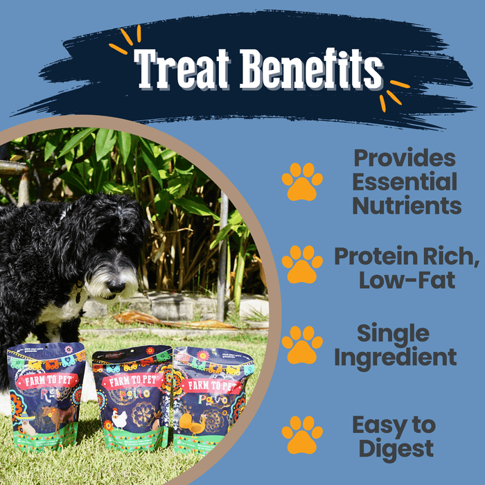 Farm to Pet Premios Para Perros Fiesta Pack Dog Treat Variety Bundle