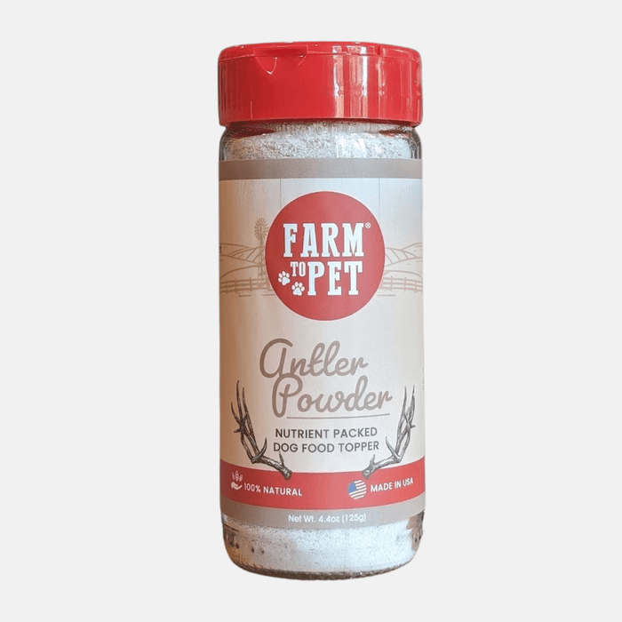 Farm to Pet Treat Topper Antler Powder Dog and Cats Food Topper 4.4 oz