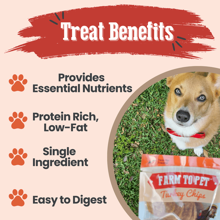 Farm to Pet Turkey Chips Snack Pack Low Allergen Dog and Cat Treats Bundles