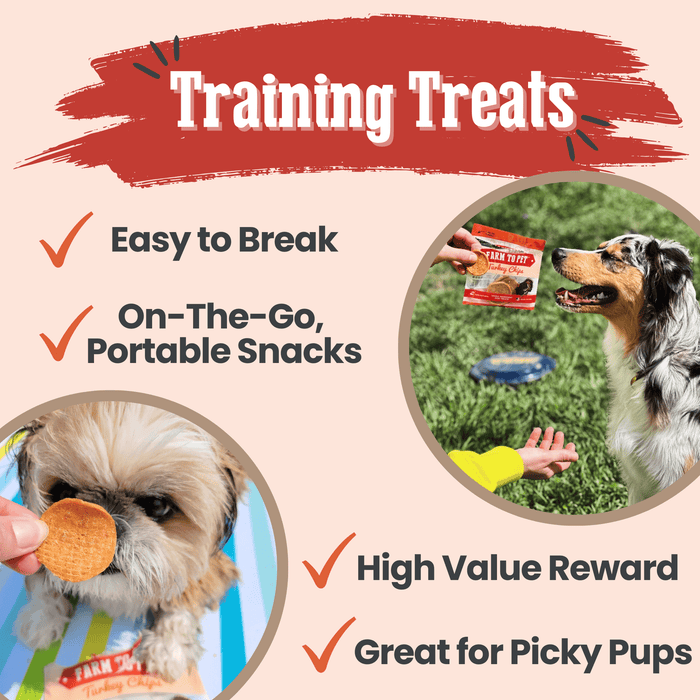 Farm to Pet Turkey Chips Snack Pack Low Allergen Dog and Cat Treats Bundles