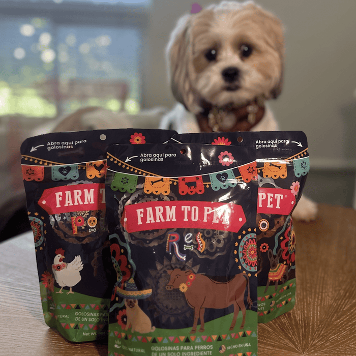 Farm to Pet Premios Para Perros Fiesta Pack Dog Treat Variety Bundle