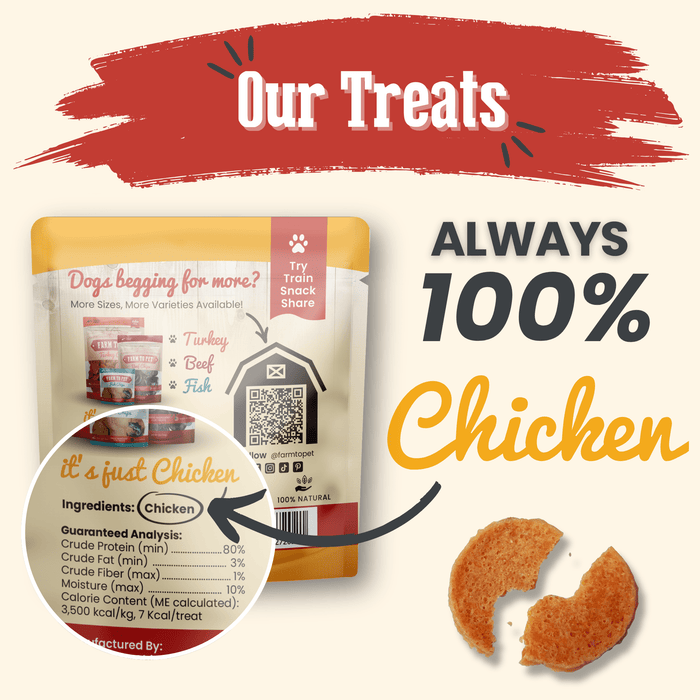Farm to Pet Chicken Chips Snack Pack Training Dog Treats Bundles